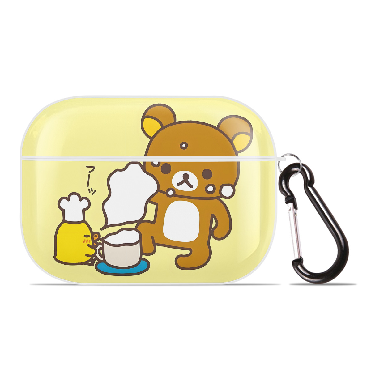 （画像用） リラックマ リラックマ キイロイトリ Rilakkuma Korilakkuma Kiiroitori 【AirPods Pro用】ハードシェル保護ケース 耐衝撃・防指紋・カラビナ付き商品仕様