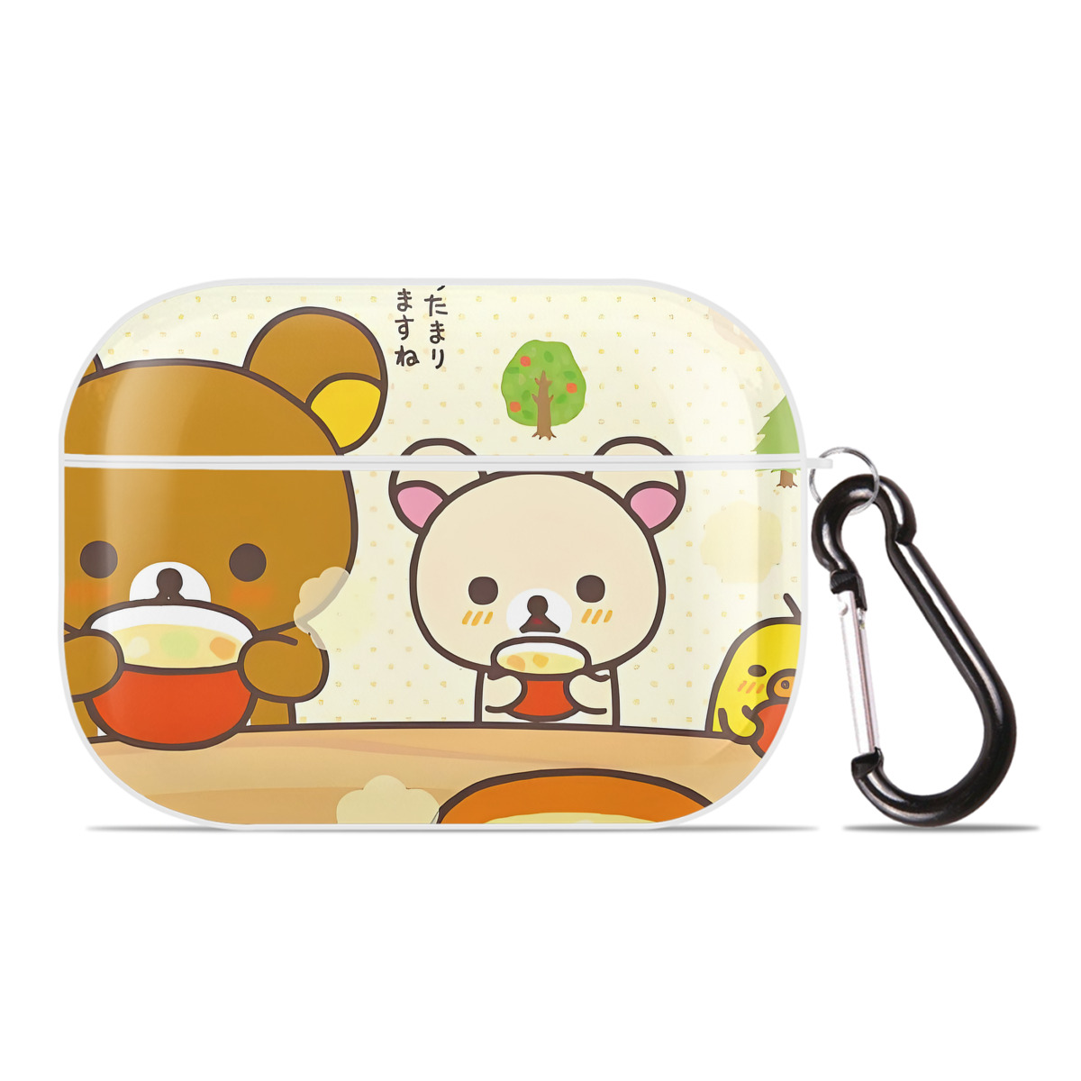 （画像用） リラックマ リラックマ キイロイトリ Rilakkuma Korilakkuma Kiiroitori 【AirPods Pro用】ハードシェル保護ケース 耐衝撃・防指紋・カラビナ付き商品仕様