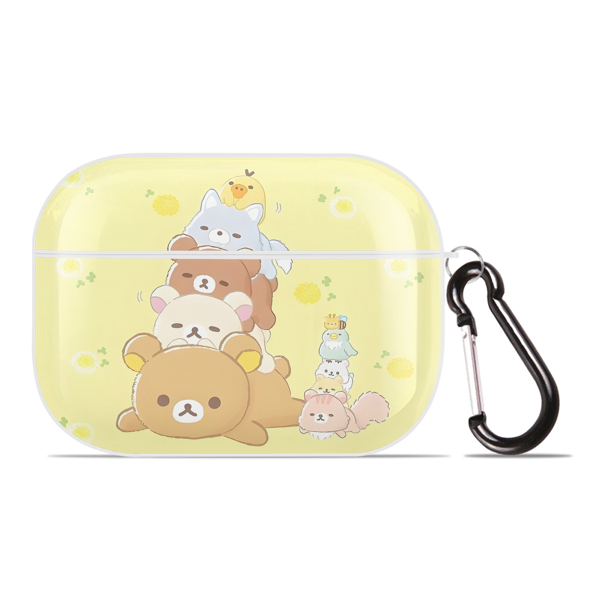 （画像用） リラックマ リラックマ キイロイトリ Rilakkuma Korilakkuma Kiiroitori 【AirPods Pro用】ハードシェル保護ケース 耐衝撃・防指紋・カラビナ付き商品仕様