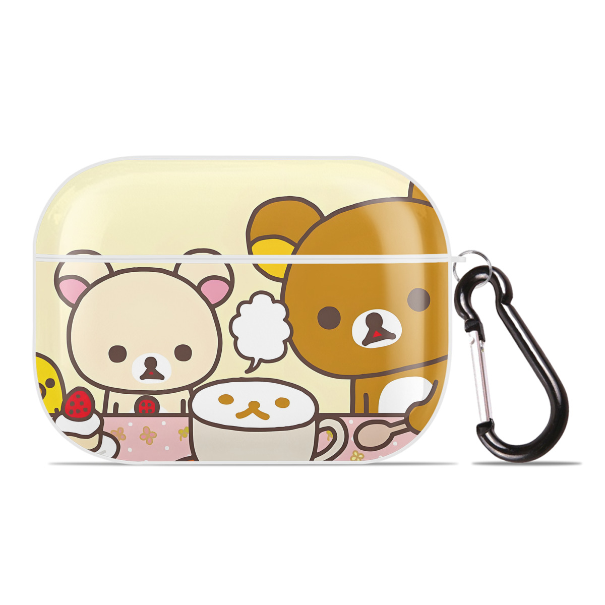 （画像用） リラックマ リラックマ キイロイトリ Rilakkuma Korilakkuma Kiiroitori 【AirPods Pro用】ハードシェル保護ケース 耐衝撃・防指紋・カラビナ付き商品仕様