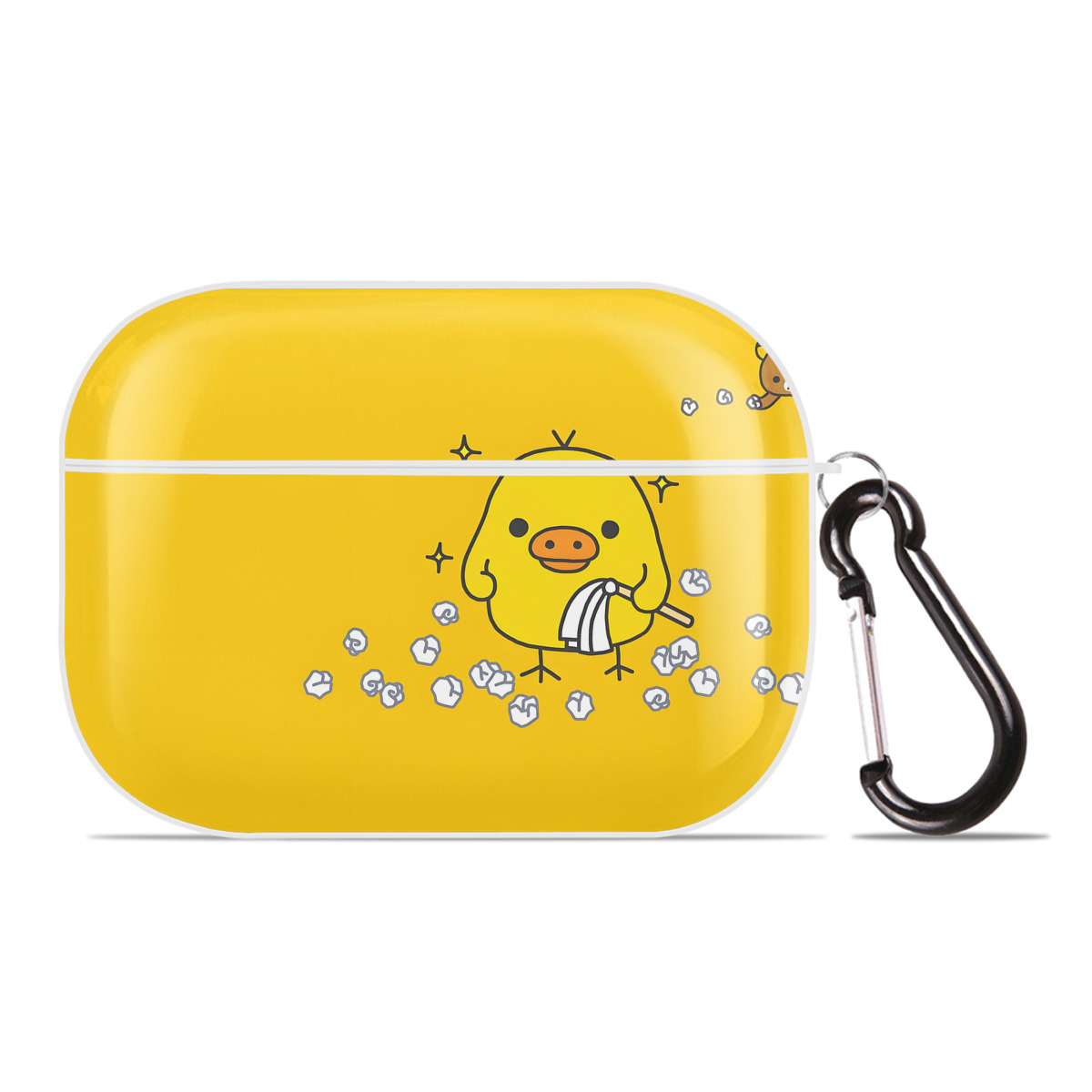 （画像用） リラックマ リラックマ キイロイトリ Rilakkuma Korilakkuma Kiiroitori 【AirPods Pro用】ハードシェル保護ケース 耐衝撃・防指紋・カラビナ付き商品仕様