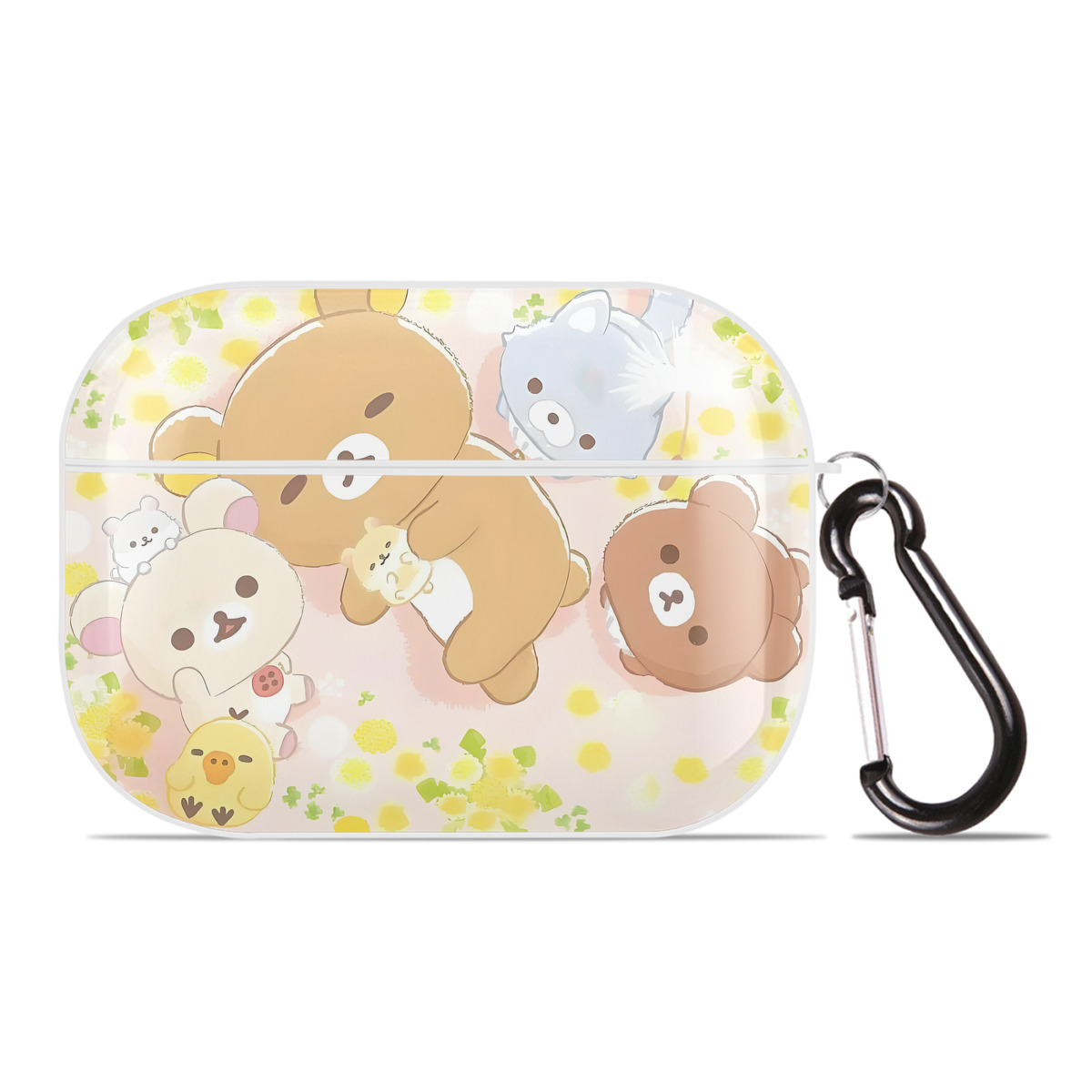 （画像用） リラックマ リラックマ キイロイトリ Rilakkuma Korilakkuma Kiiroitori 【AirPods Pro用】ハードシェル保護ケース 耐衝撃・防指紋・カラビナ付き商品仕様