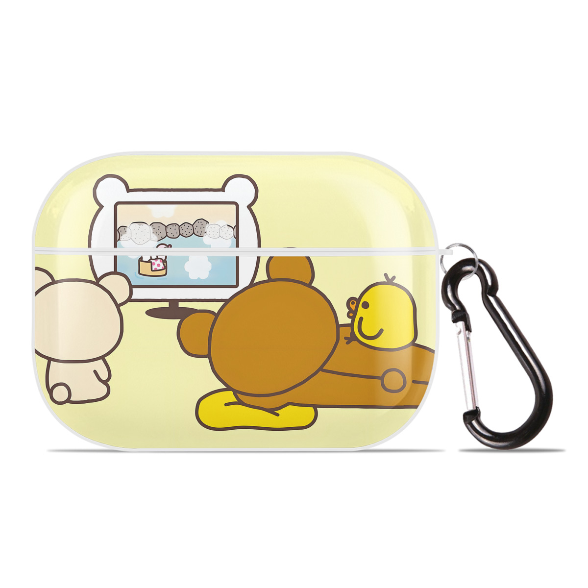 （画像用） リラックマ リラックマ キイロイトリ Rilakkuma Korilakkuma Kiiroitori 【AirPods Pro用】ハードシェル保護ケース 耐衝撃・防指紋・カラビナ付き商品仕様