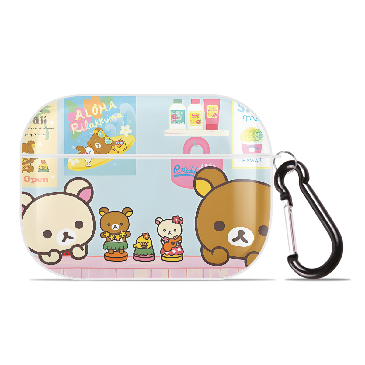（画像用） リラックマ リラックマ キイロイトリ Rilakkuma Korilakkuma Kiiroitori 【AirPods Pro用】ハードシェル保護ケース 耐衝撃・防指紋・カラビナ付き商品仕様