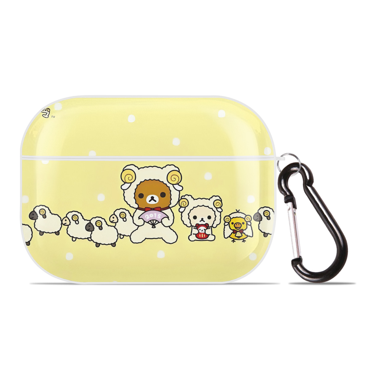 （画像用） リラックマ リラックマ キイロイトリ Rilakkuma Korilakkuma Kiiroitori 【AirPods Pro用】ハードシェル保護ケース 耐衝撃・防指紋・カラビナ付き商品仕様