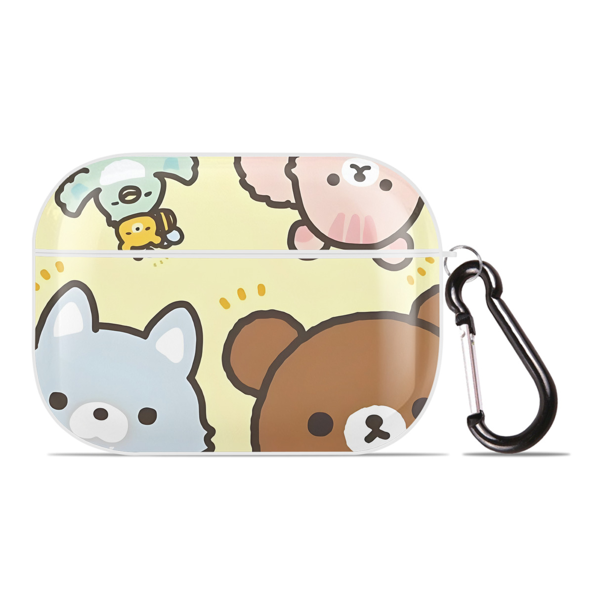 （画像用） リラックマ リラックマ キイロイトリ Rilakkuma Korilakkuma Kiiroitori 【AirPods Pro用】ハードシェル保護ケース 耐衝撃・防指紋・カラビナ付き商品仕様