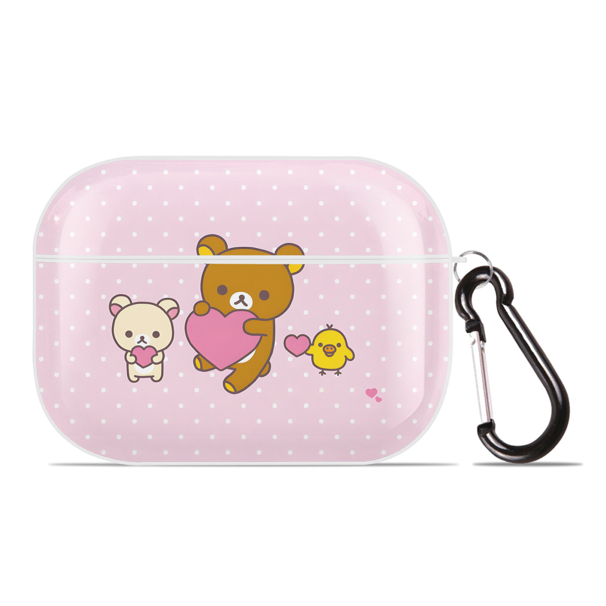 （画像用） リラックマ リラックマ キイロイトリ Rilakkuma Korilakkuma Kiiroitori 【AirPods Pro用】ハードシェル保護ケース 耐衝撃・防指紋・カラビナ付き商品仕様