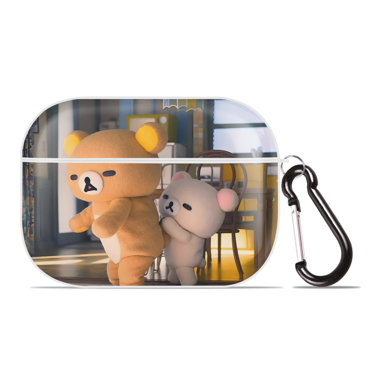 （画像用） リラックマ リラックマ キイロイトリ Rilakkuma Korilakkuma Kiiroitori 【AirPods Pro用】ハードシェル保護ケース 耐衝撃・防指紋・カラビナ付き商品仕様