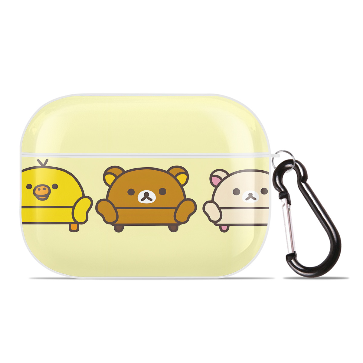 （画像用） リラックマ リラックマ キイロイトリ Rilakkuma Korilakkuma Kiiroitori 【AirPods Pro用】ハードシェル保護ケース 耐衝撃・防指紋・カラビナ付き商品仕様