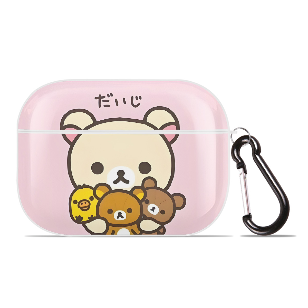 （画像用） リラックマ リラックマ キイロイトリ Rilakkuma Korilakkuma Kiiroitori 【AirPods Pro用】ハードシェル保護ケース 耐衝撃・防指紋・カラビナ付き商品仕様