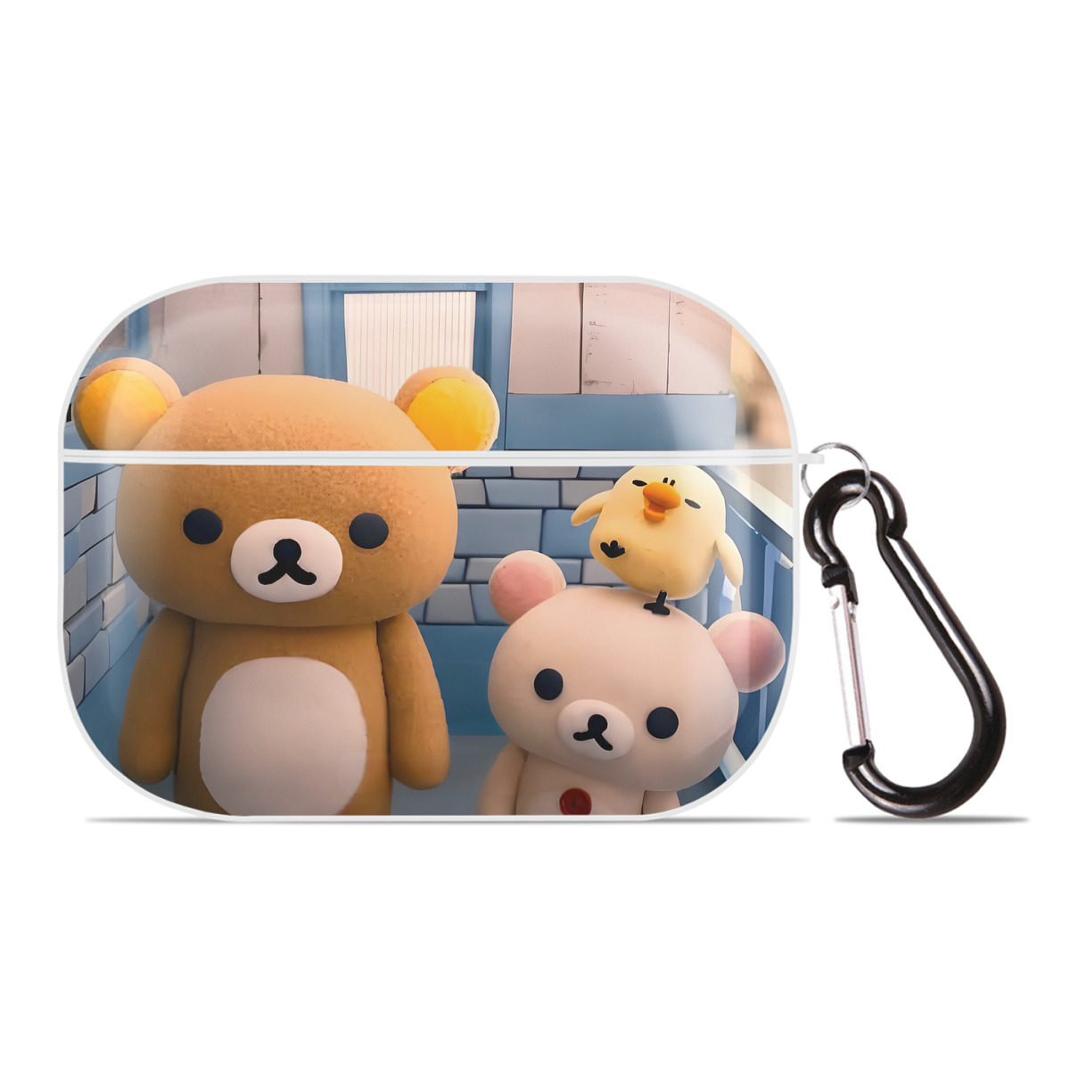 （画像用） リラックマ リラックマ キイロイトリ Rilakkuma Korilakkuma Kiiroitori 【AirPods Pro用】ハードシェル保護ケース 耐衝撃・防指紋・カラビナ付き商品仕様