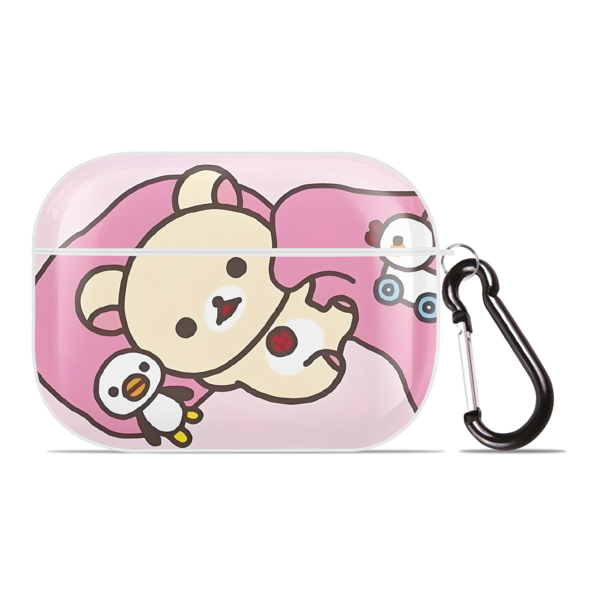 （画像用） リラックマ リラックマ キイロイトリ Rilakkuma Korilakkuma Kiiroitori 【AirPods Pro用】ハードシェル保護ケース 耐衝撃・防指紋・カラビナ付き商品仕様
