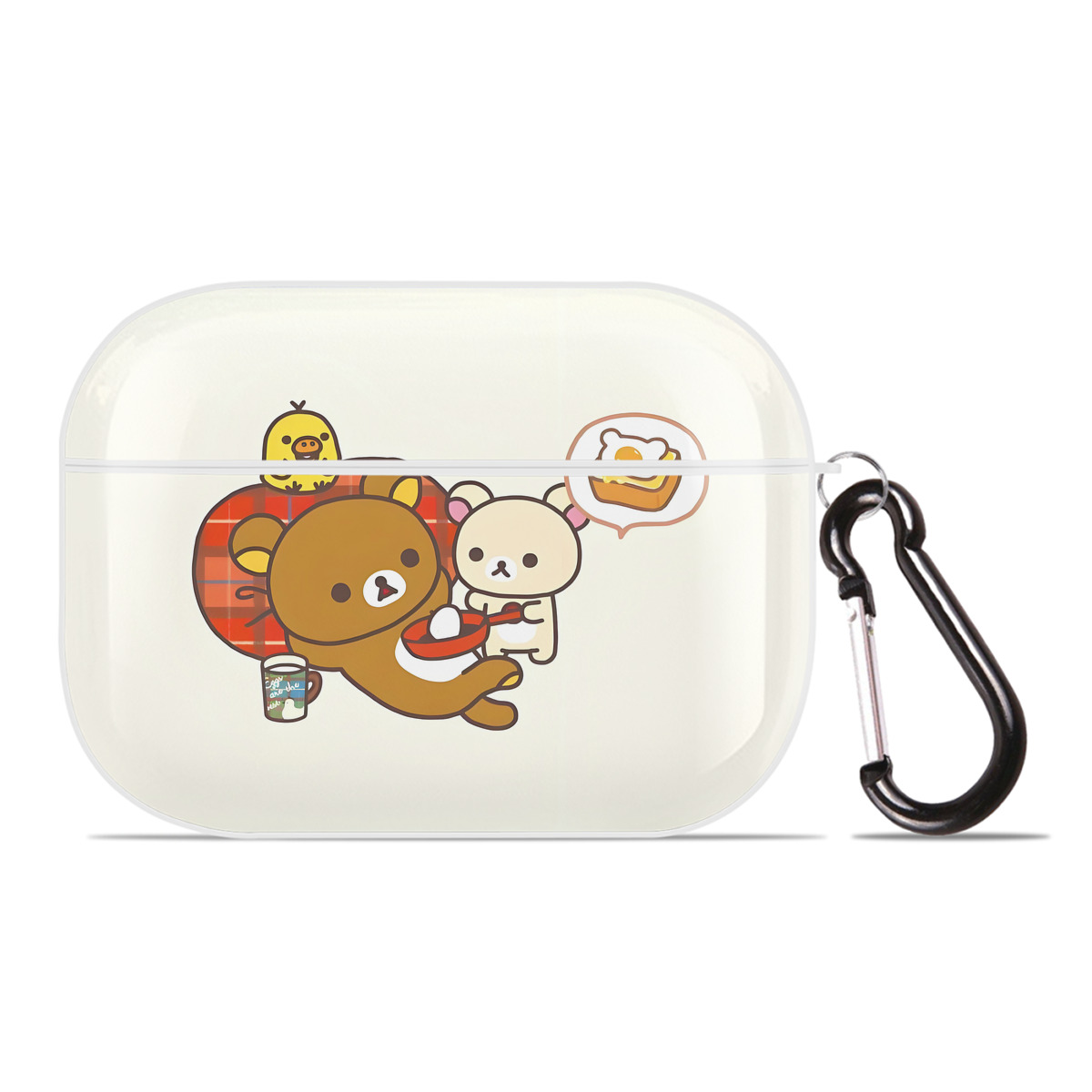 （画像用） リラックマ リラックマ キイロイトリ Rilakkuma Korilakkuma Kiiroitori 【AirPods Pro用】ハードシェル保護ケース 耐衝撃・防指紋・カラビナ付き商品仕様