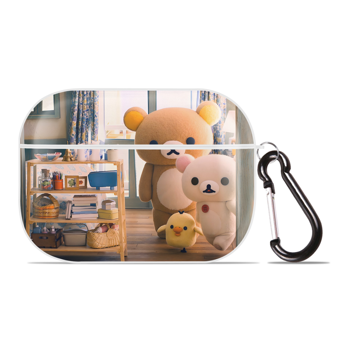 （画像用） リラックマ リラックマ キイロイトリ Rilakkuma Korilakkuma Kiiroitori 【AirPods Pro用】ハードシェル保護ケース 耐衝撃・防指紋・カラビナ付き商品仕様