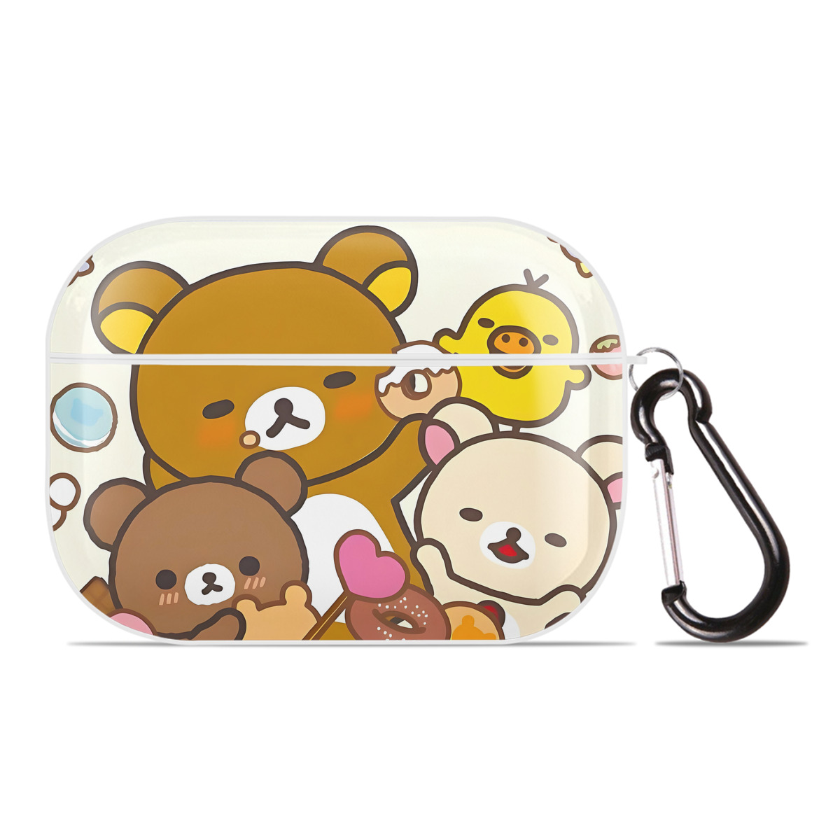 （画像用） リラックマ リラックマ キイロイトリ Rilakkuma Korilakkuma Kiiroitori 【AirPods Pro用】ハードシェル保護ケース 耐衝撃・防指紋・カラビナ付き商品仕様