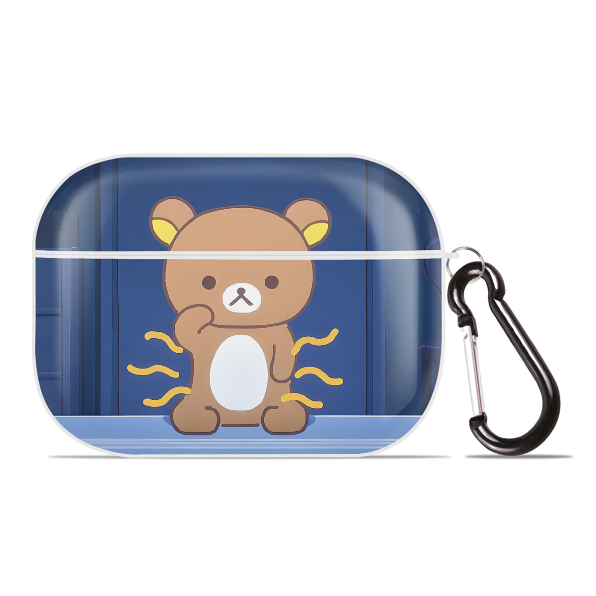 （画像用） リラックマ リラックマ キイロイトリ Rilakkuma Korilakkuma Kiiroitori 【AirPods Pro用】ハードシェル保護ケース 耐衝撃・防指紋・カラビナ付き商品仕様