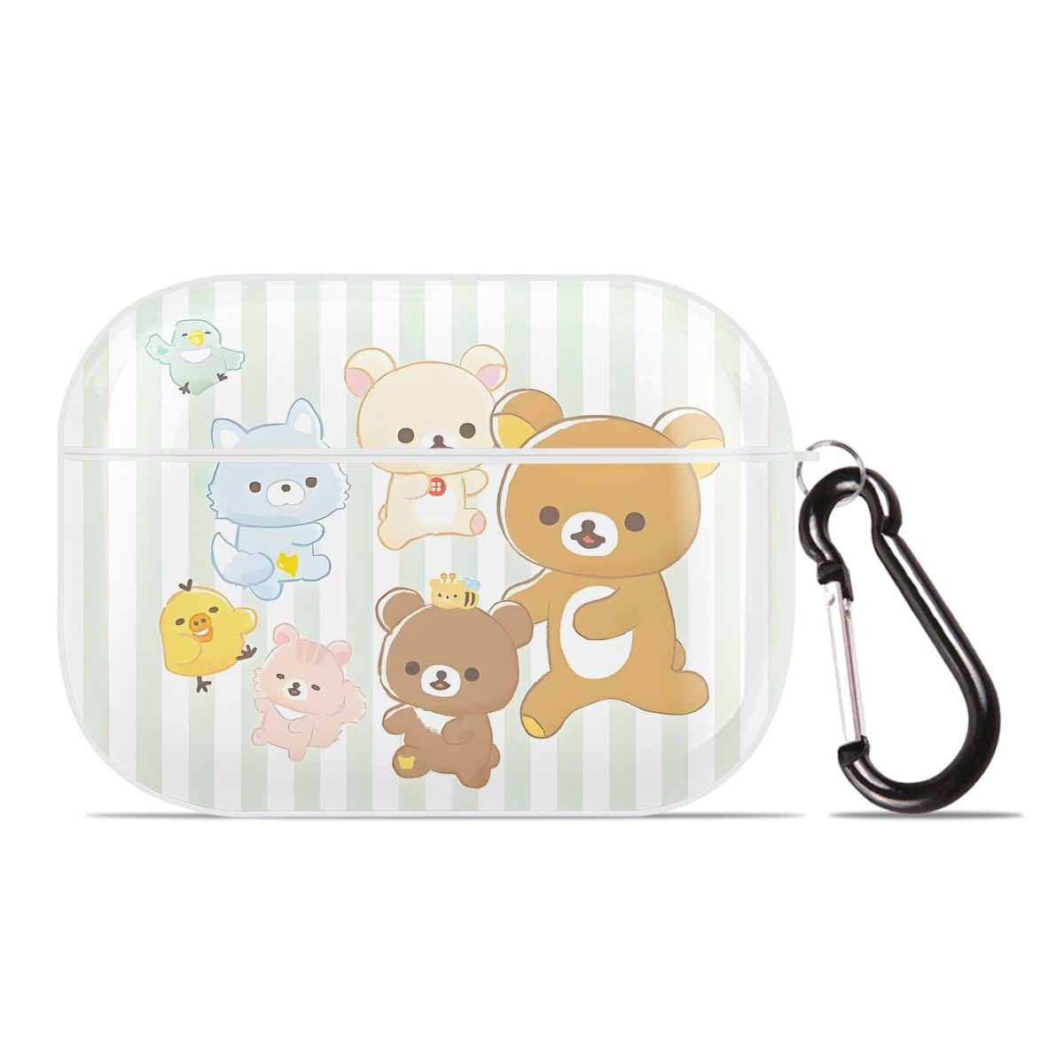 （画像用） リラックマ リラックマ キイロイトリ Rilakkuma Korilakkuma Kiiroitori 【AirPods Pro用】ハードシェル保護ケース 耐衝撃・防指紋・カラビナ付き商品仕様