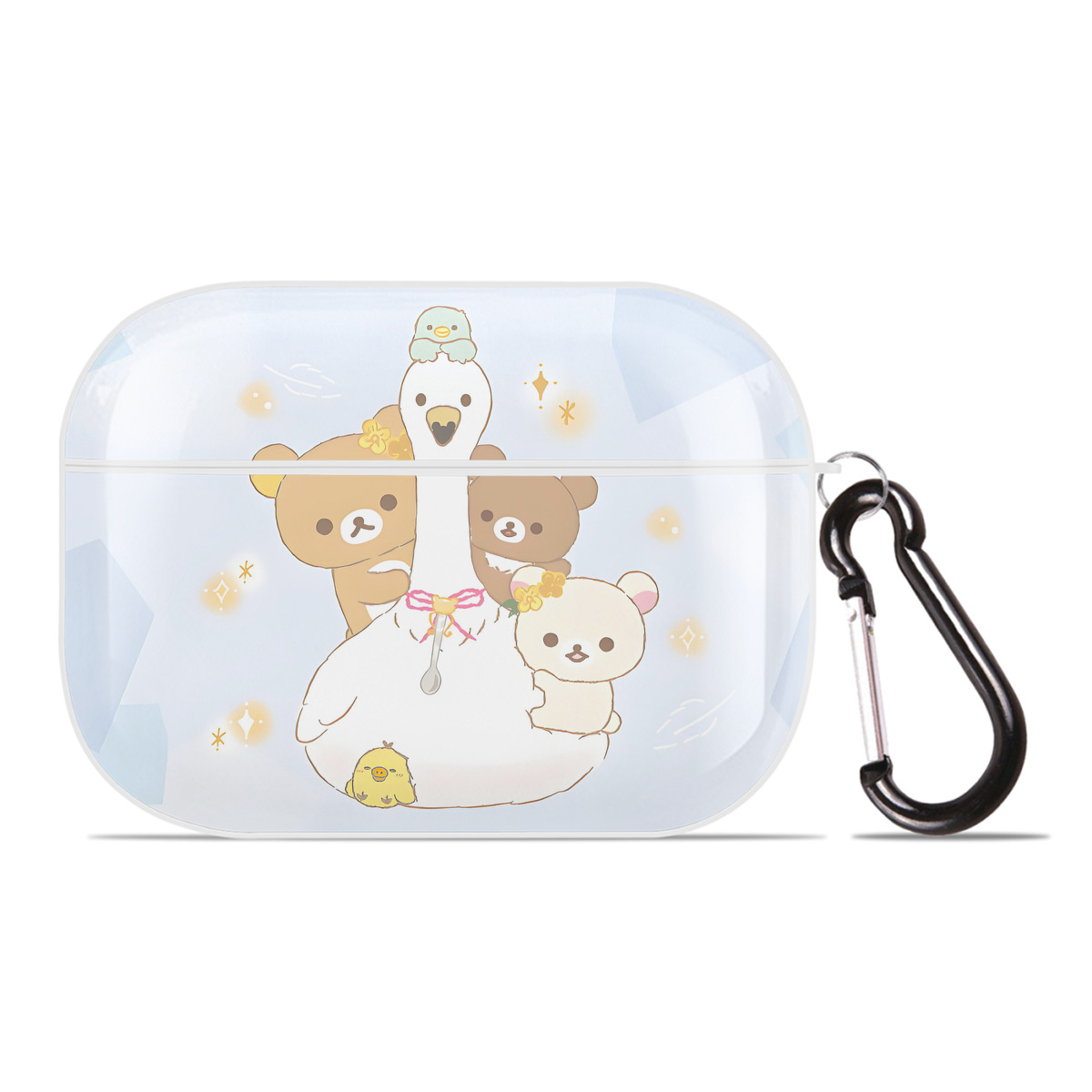 （画像用） リラックマ リラックマ キイロイトリ Rilakkuma Korilakkuma Kiiroitori 【AirPods Pro用】ハードシェル保護ケース 耐衝撃・防指紋・カラビナ付き商品仕様