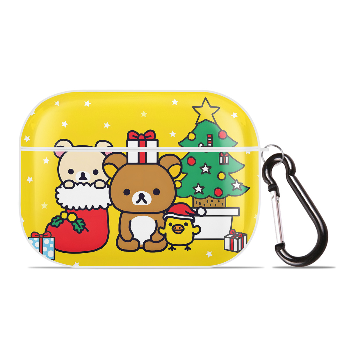 （画像用） リラックマ リラックマ キイロイトリ Rilakkuma Korilakkuma Kiiroitori 【AirPods Pro用】ハードシェル保護ケース 耐衝撃・防指紋・カラビナ付き商品仕様