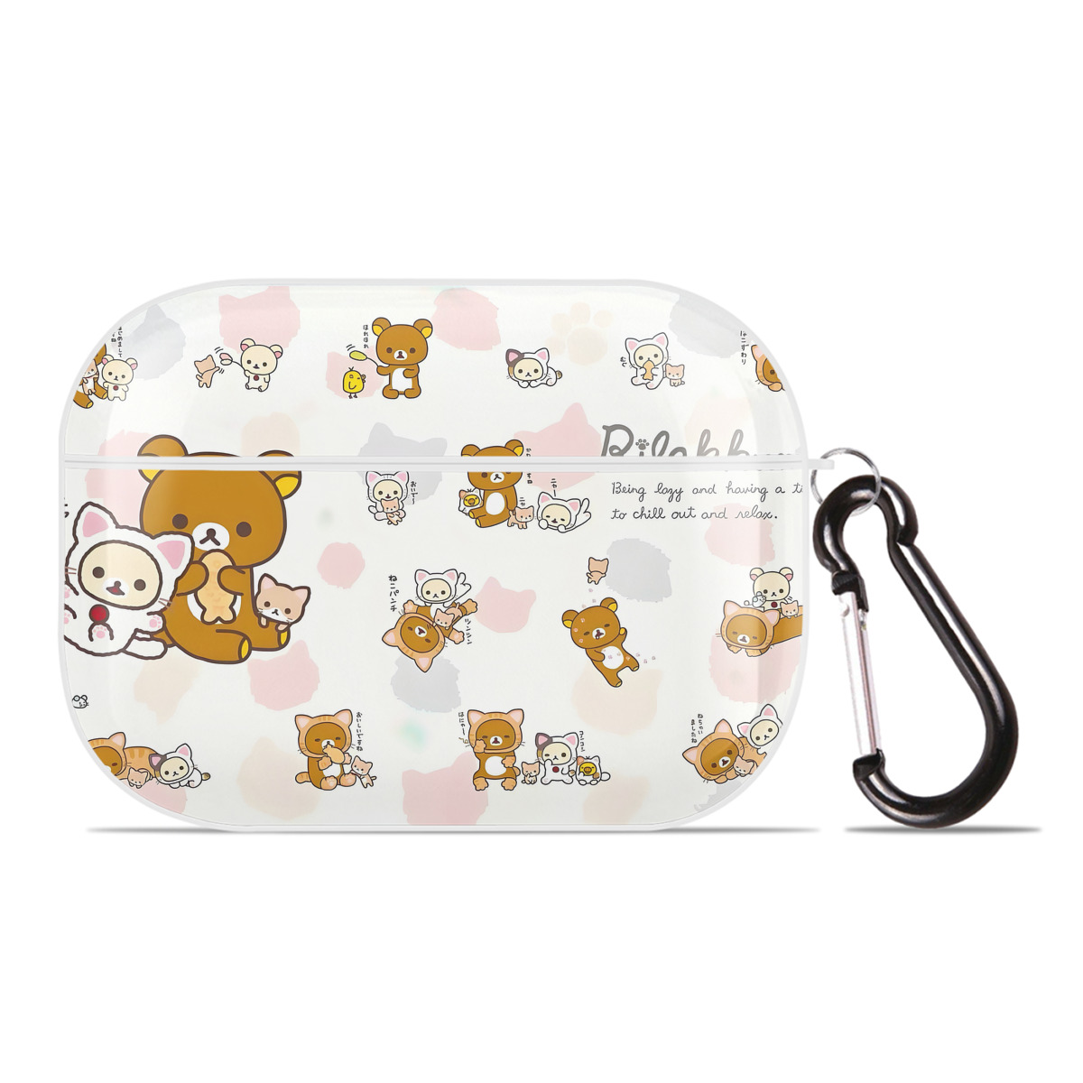 （画像用） リラックマ リラックマ キイロイトリ Rilakkuma Korilakkuma Kiiroitori 【AirPods Pro用】ハードシェル保護ケース 耐衝撃・防指紋・カラビナ付き商品仕様