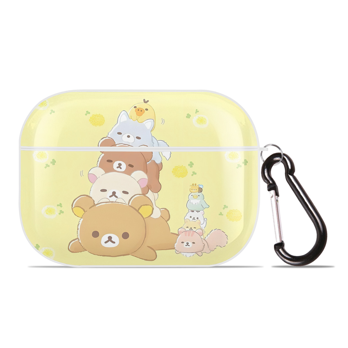 （画像用） リラックマ リラックマ キイロイトリ Rilakkuma Korilakkuma Kiiroitori 【AirPods Pro用】ハードシェル保護ケース 耐衝撃・防指紋・カラビナ付き商品仕様