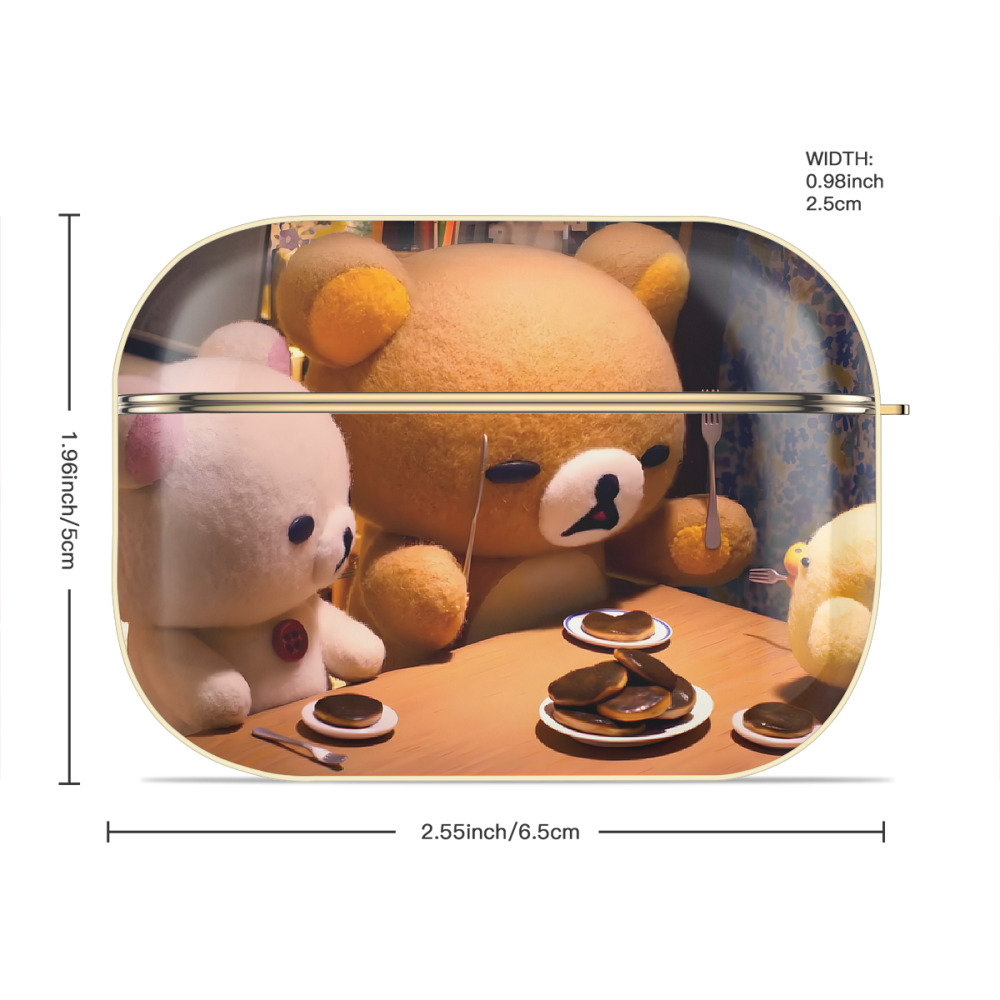 リラックマ リラックマ キイロイトリ Rilakkuma Korilakkuma Kiiroitori 【AirPods Pro用】ハードシェル保護ケース｜耐衝撃・防指紋・カラビナ付き商品仕様