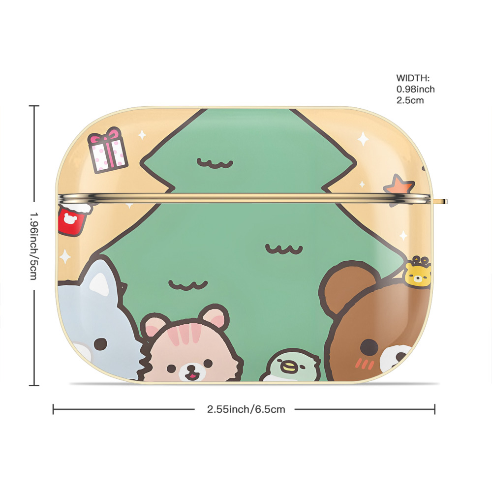 リラックマ リラックマ キイロイトリ Rilakkuma Korilakkuma Kiiroitori 【AirPods Pro用】ハードシェル保護ケース｜耐衝撃・防指紋・カラビナ付き商品仕様