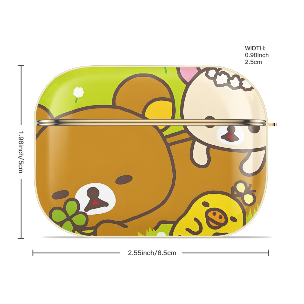 リラックマ リラックマ キイロイトリ Rilakkuma Korilakkuma Kiiroitori 【AirPods Pro用】ハードシェル保護ケース｜耐衝撃・防指紋・カラビナ付き商品仕様