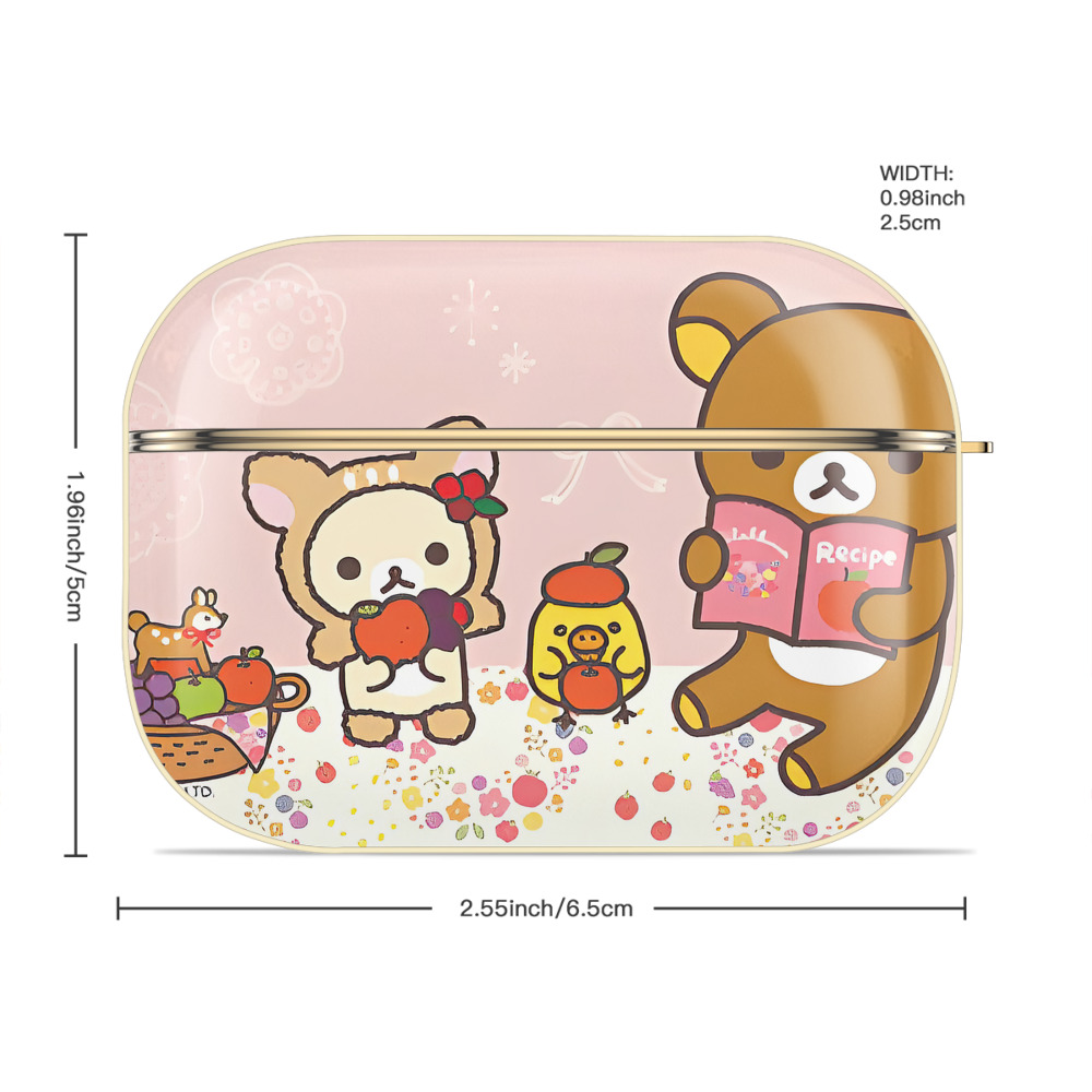 リラックマ リラックマ キイロイトリ Rilakkuma Korilakkuma Kiiroitori 【AirPods Pro用】ハードシェル保護ケース｜耐衝撃・防指紋・カラビナ付き商品仕様