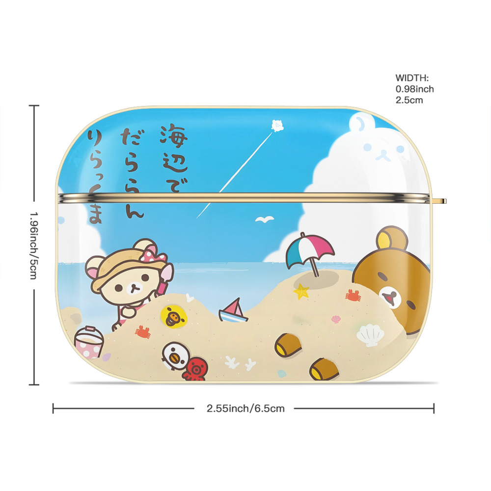 リラックマ リラックマ キイロイトリ Rilakkuma Korilakkuma Kiiroitori 【AirPods Pro用】ハードシェル保護ケース｜耐衝撃・防指紋・カラビナ付き商品仕様