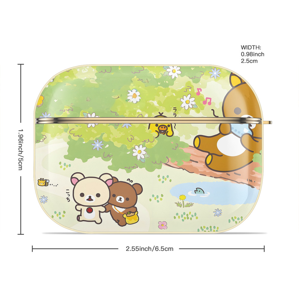 リラックマ リラックマ キイロイトリ Rilakkuma Korilakkuma Kiiroitori 【AirPods Pro用】ハードシェル保護ケース｜耐衝撃・防指紋・カラビナ付き商品仕様