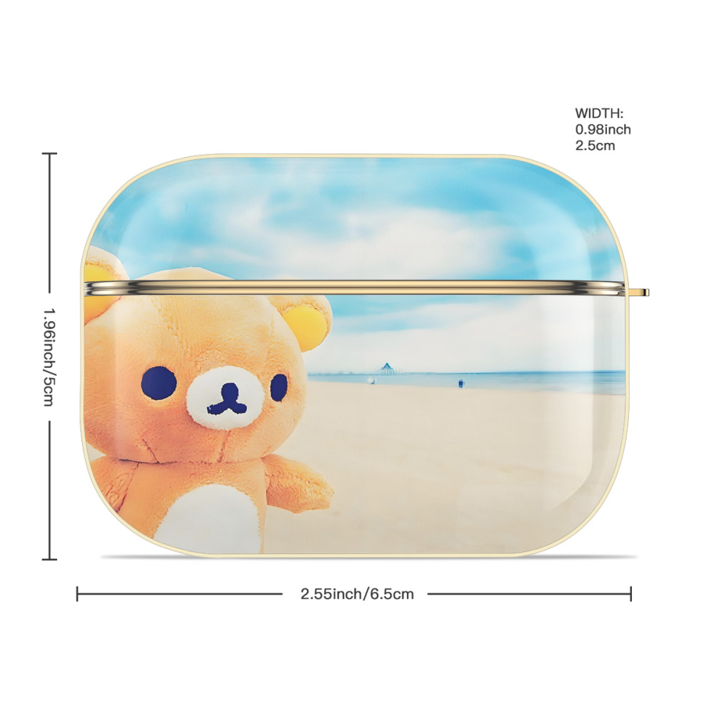 リラックマ リラックマ キイロイトリ Rilakkuma Korilakkuma Kiiroitori 【AirPods Pro用】ハードシェル保護ケース｜耐衝撃・防指紋・カラビナ付き商品仕様