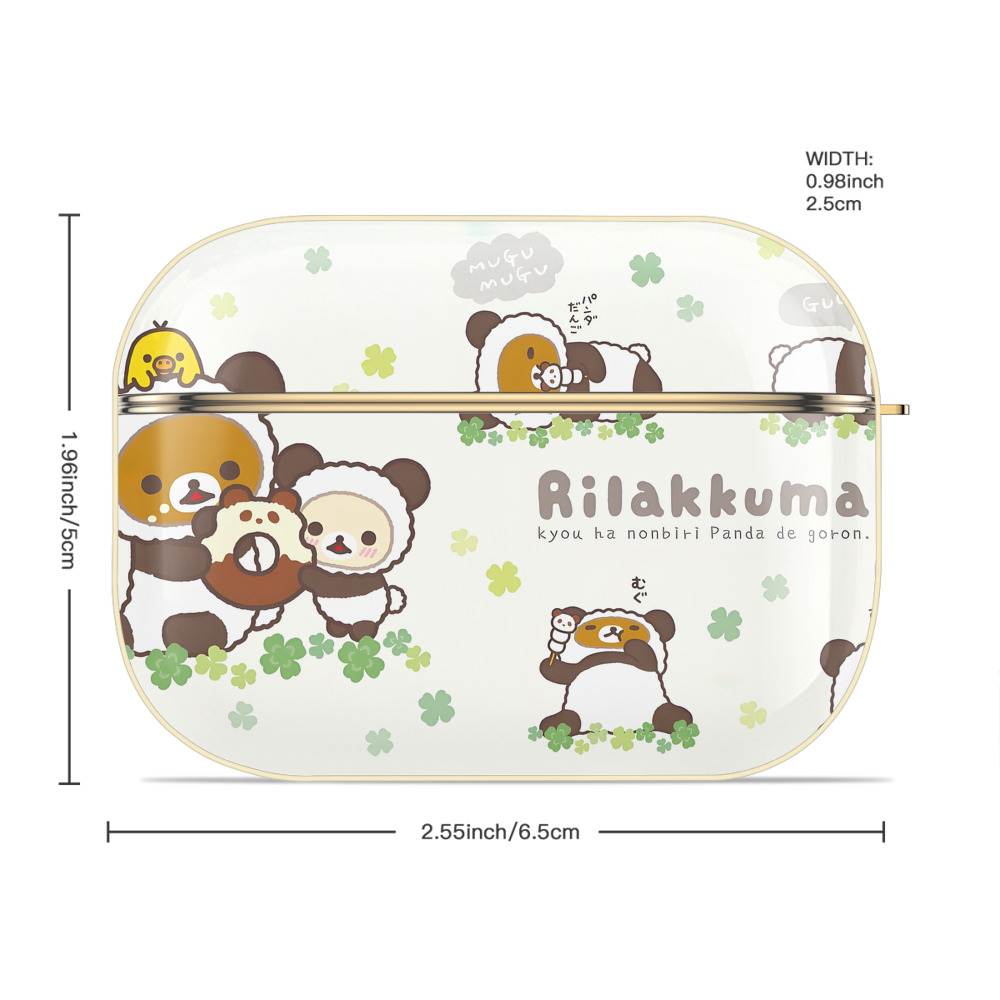 リラックマ リラックマ キイロイトリ Rilakkuma Korilakkuma Kiiroitori 【AirPods Pro用】ハードシェル保護ケース｜耐衝撃・防指紋・カラビナ付き商品仕様