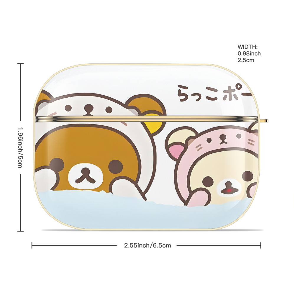 リラックマ リラックマ キイロイトリ Rilakkuma Korilakkuma Kiiroitori 【AirPods Pro用】ハードシェル保護ケース｜耐衝撃・防指紋・カラビナ付き商品仕様
