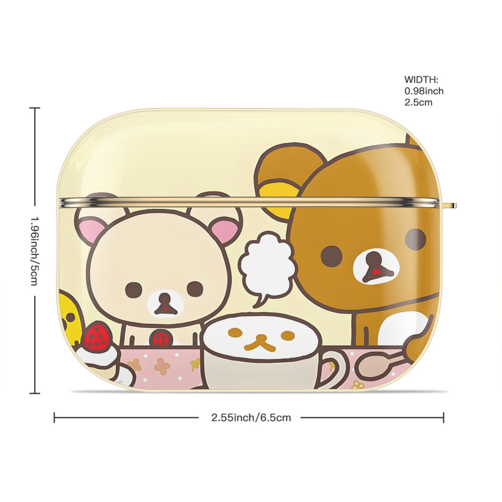 リラックマ リラックマ キイロイトリ Rilakkuma Korilakkuma Kiiroitori 【AirPods Pro用】ハードシェル保護ケース｜耐衝撃・防指紋・カラビナ付き商品仕様