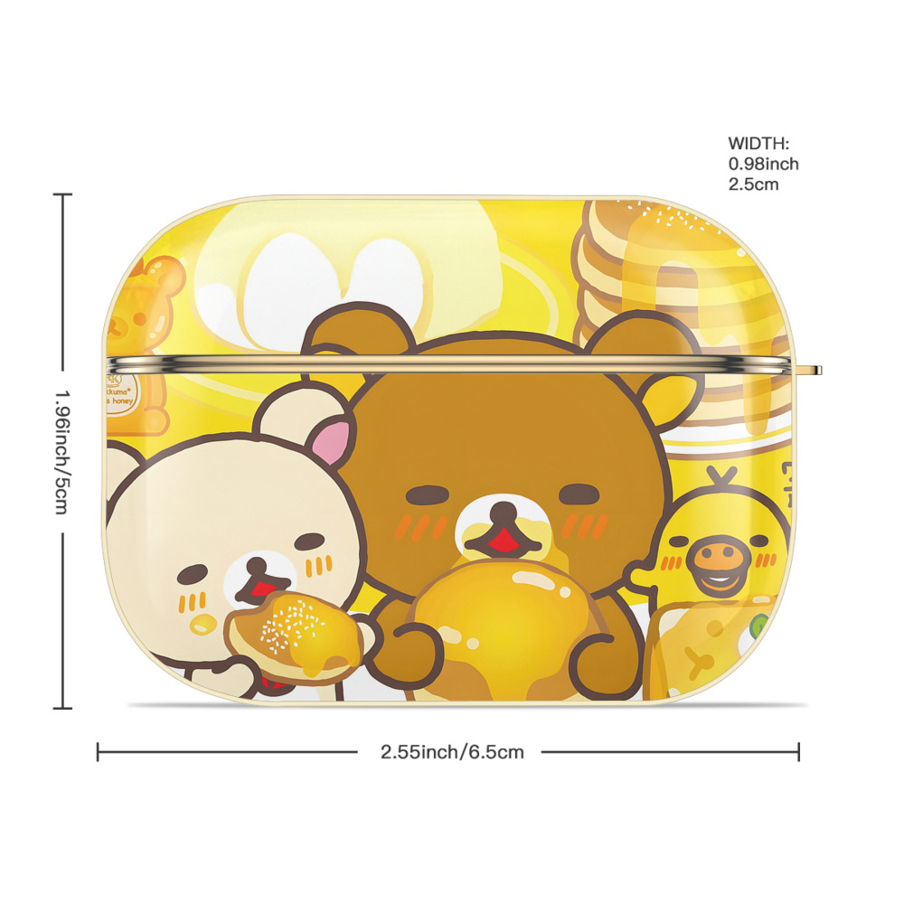 リラックマ リラックマ キイロイトリ Rilakkuma Korilakkuma Kiiroitori 【AirPods Pro用】ハードシェル保護ケース｜耐衝撃・防指紋・カラビナ付き商品仕様