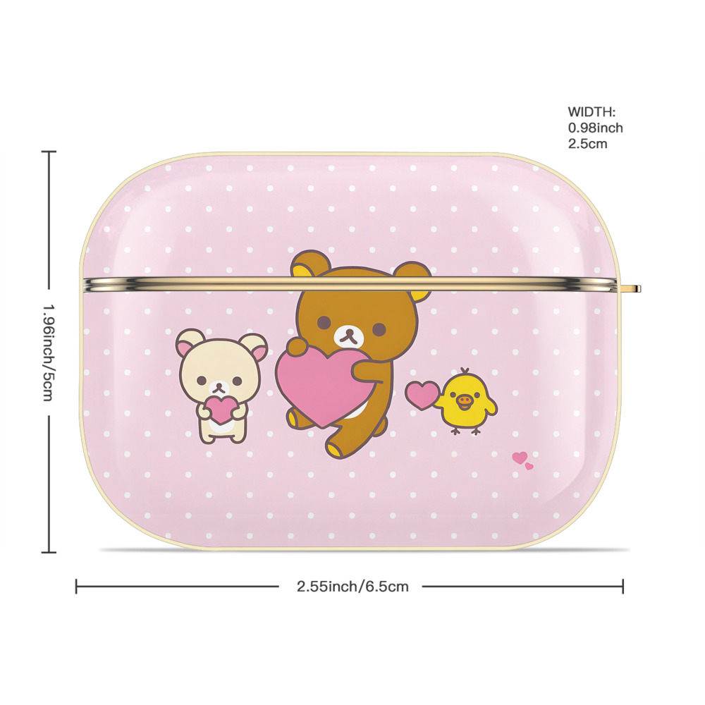 リラックマ リラックマ キイロイトリ Rilakkuma Korilakkuma Kiiroitori 【AirPods Pro用】ハードシェル保護ケース｜耐衝撃・防指紋・カラビナ付き商品仕様