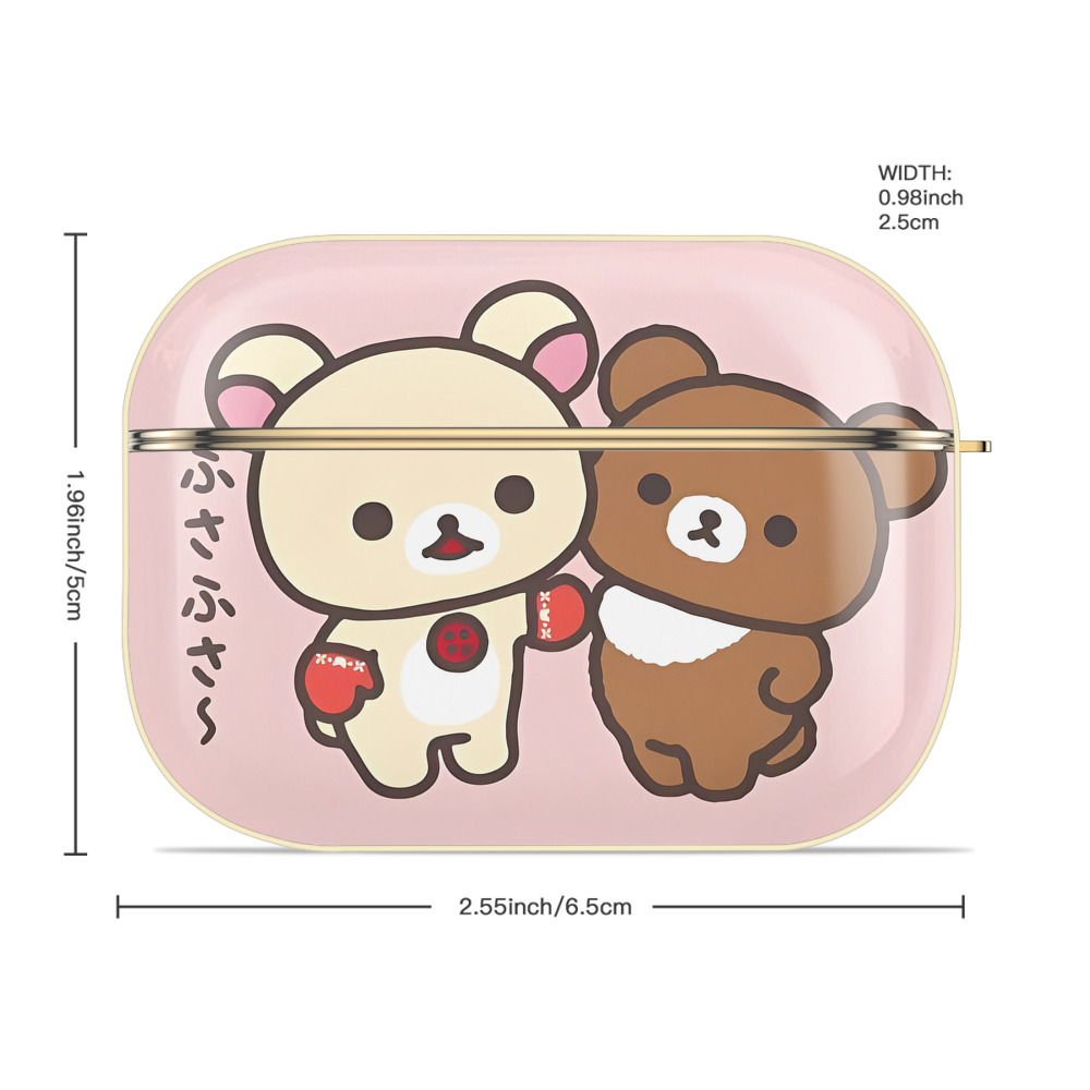 リラックマ リラックマ キイロイトリ Rilakkuma Korilakkuma Kiiroitori 【AirPods Pro用】ハードシェル保護ケース｜耐衝撃・防指紋・カラビナ付き商品仕様