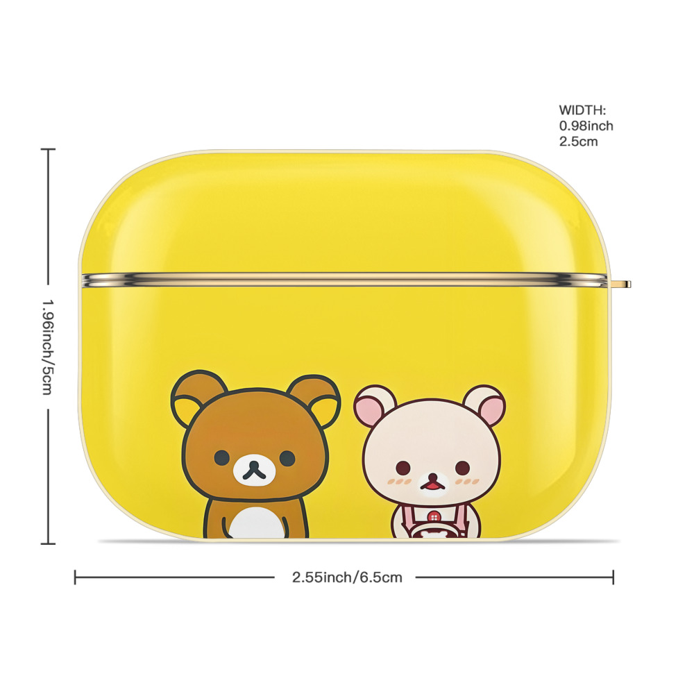 リラックマ リラックマ キイロイトリ Rilakkuma Korilakkuma Kiiroitori 【AirPods Pro用】ハードシェル保護ケース｜耐衝撃・防指紋・カラビナ付き商品仕様