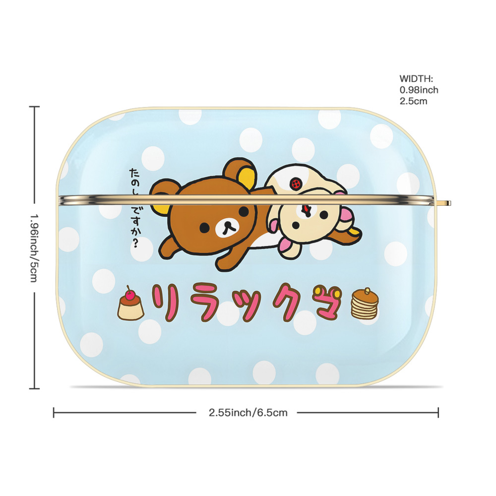 リラックマ リラックマ キイロイトリ Rilakkuma Korilakkuma Kiiroitori 【AirPods Pro用】ハードシェル保護ケース｜耐衝撃・防指紋・カラビナ付き商品仕様