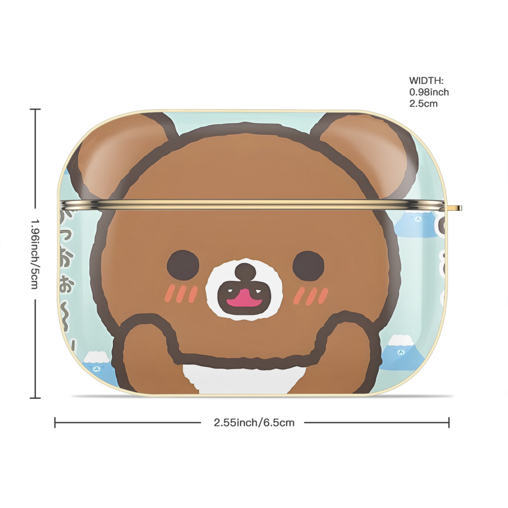 リラックマ リラックマ キイロイトリ Rilakkuma Korilakkuma Kiiroitori 【AirPods Pro用】ハードシェル保護ケース｜耐衝撃・防指紋・カラビナ付き商品仕様