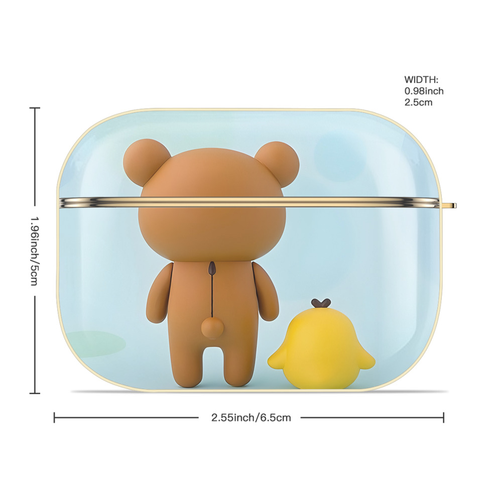 リラックマ リラックマ キイロイトリ Rilakkuma Korilakkuma Kiiroitori 【AirPods Pro用】ハードシェル保護ケース｜耐衝撃・防指紋・カラビナ付き商品仕様