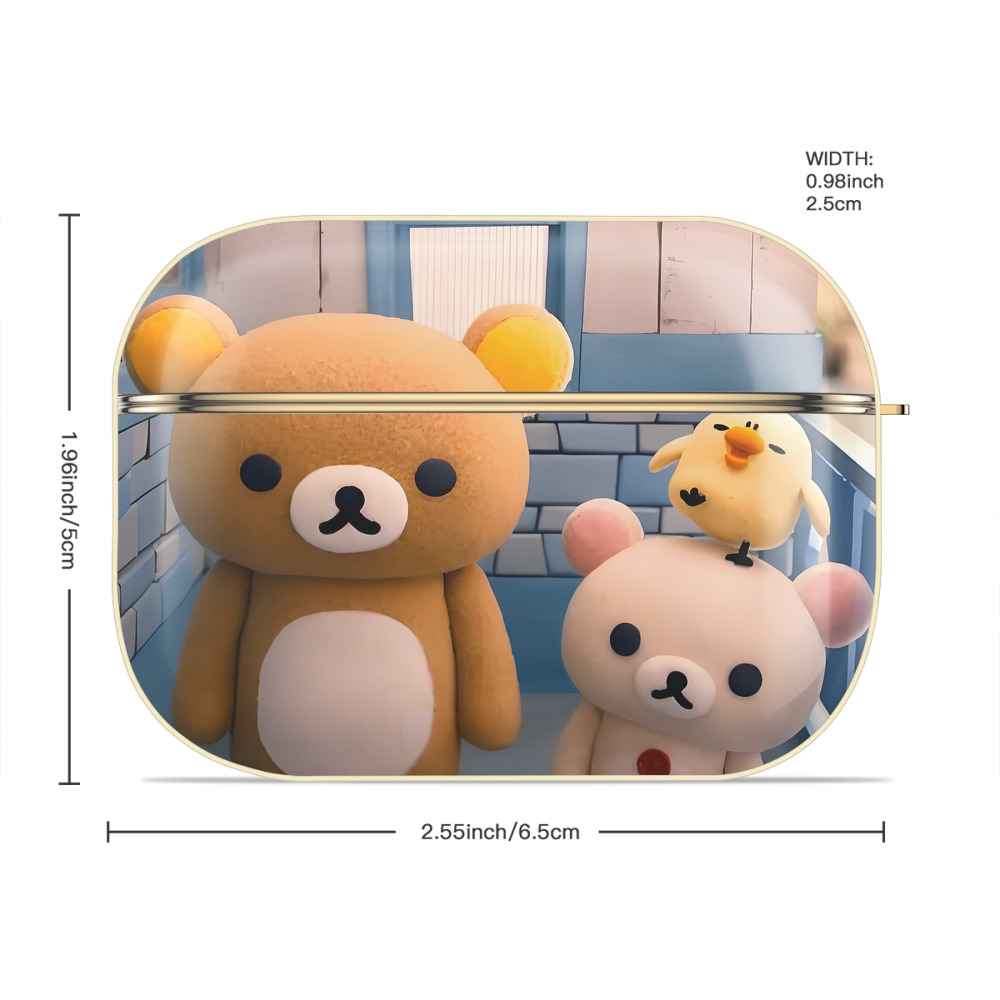 リラックマ リラックマ キイロイトリ Rilakkuma Korilakkuma Kiiroitori 【AirPods Pro用】ハードシェル保護ケース｜耐衝撃・防指紋・カラビナ付き商品仕様