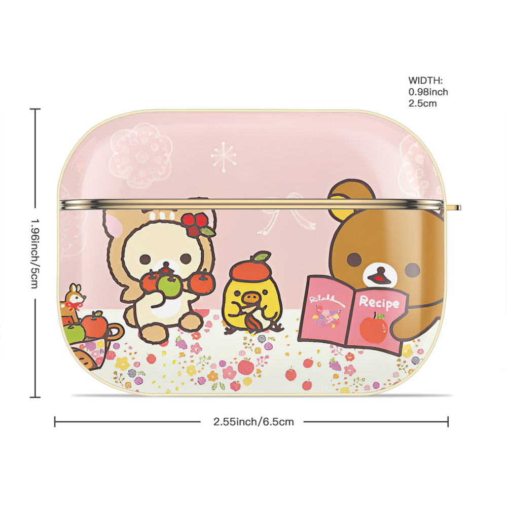 リラックマ リラックマ キイロイトリ Rilakkuma Korilakkuma Kiiroitori 【AirPods Pro用】ハードシェル保護ケース｜耐衝撃・防指紋・カラビナ付き商品仕様