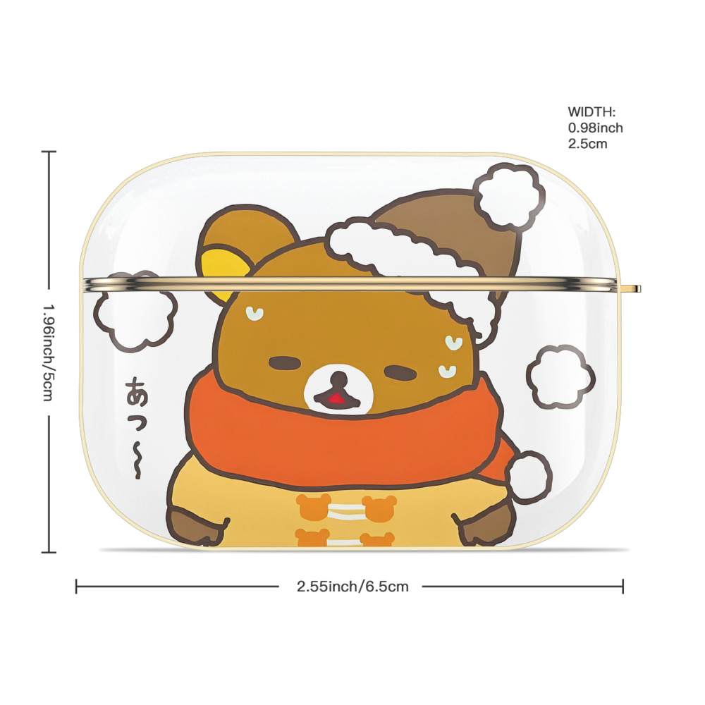 リラックマ リラックマ キイロイトリ Rilakkuma Korilakkuma Kiiroitori 【AirPods Pro用】ハードシェル保護ケース｜耐衝撃・防指紋・カラビナ付き商品仕様