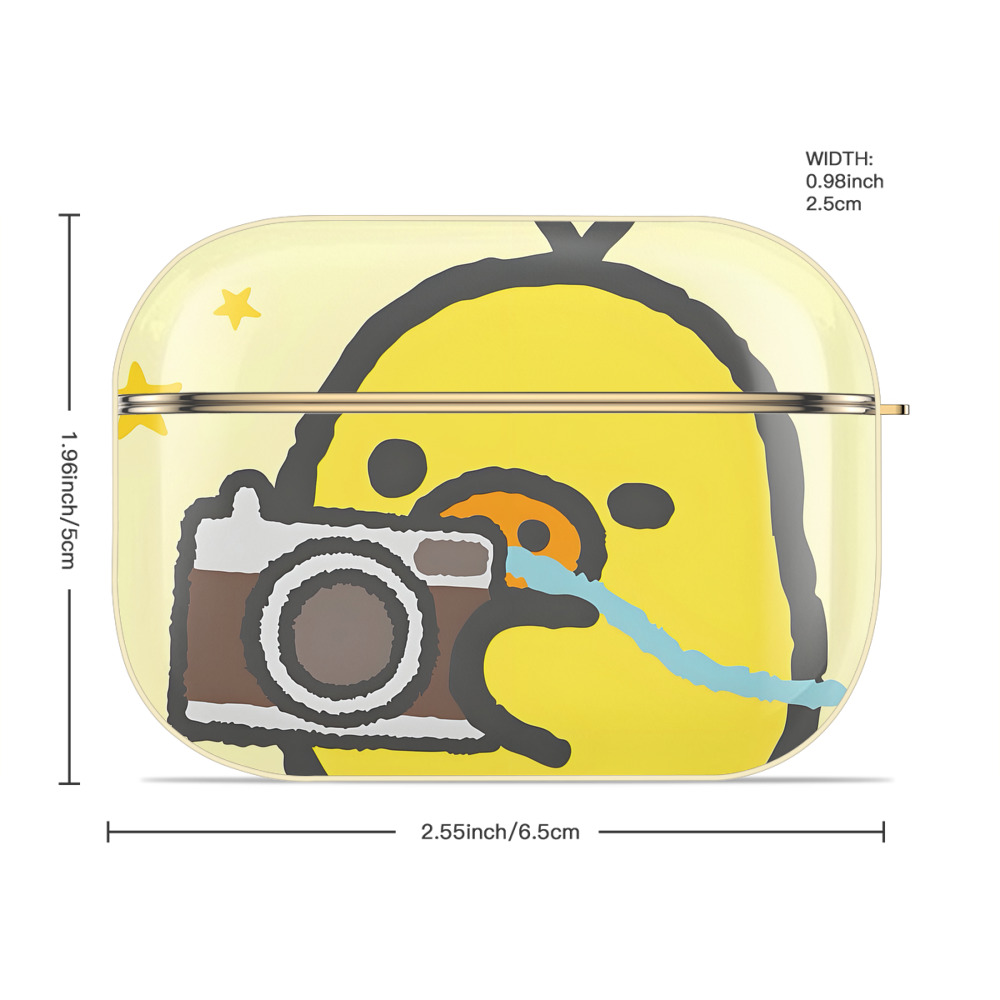 リラックマ リラックマ キイロイトリ Rilakkuma Korilakkuma Kiiroitori 【AirPods Pro用】ハードシェル保護ケース｜耐衝撃・防指紋・カラビナ付き商品仕様