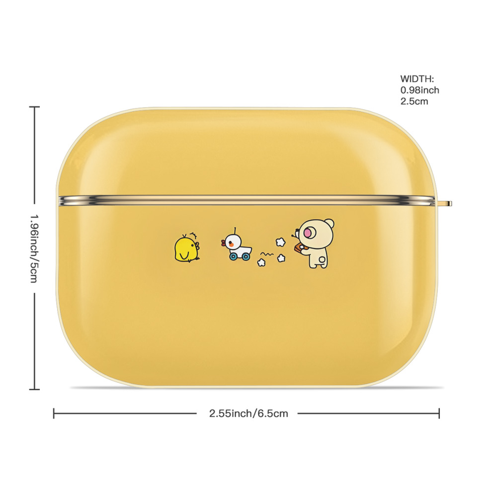 リラックマ リラックマ キイロイトリ Rilakkuma Korilakkuma Kiiroitori 【AirPods Pro用】ハードシェル保護ケース｜耐衝撃・防指紋・カラビナ付き商品仕様