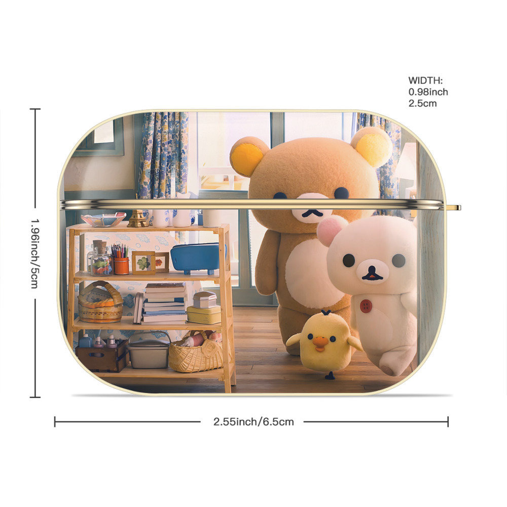リラックマ リラックマ キイロイトリ Rilakkuma Korilakkuma Kiiroitori 【AirPods Pro用】ハードシェル保護ケース｜耐衝撃・防指紋・カラビナ付き商品仕様