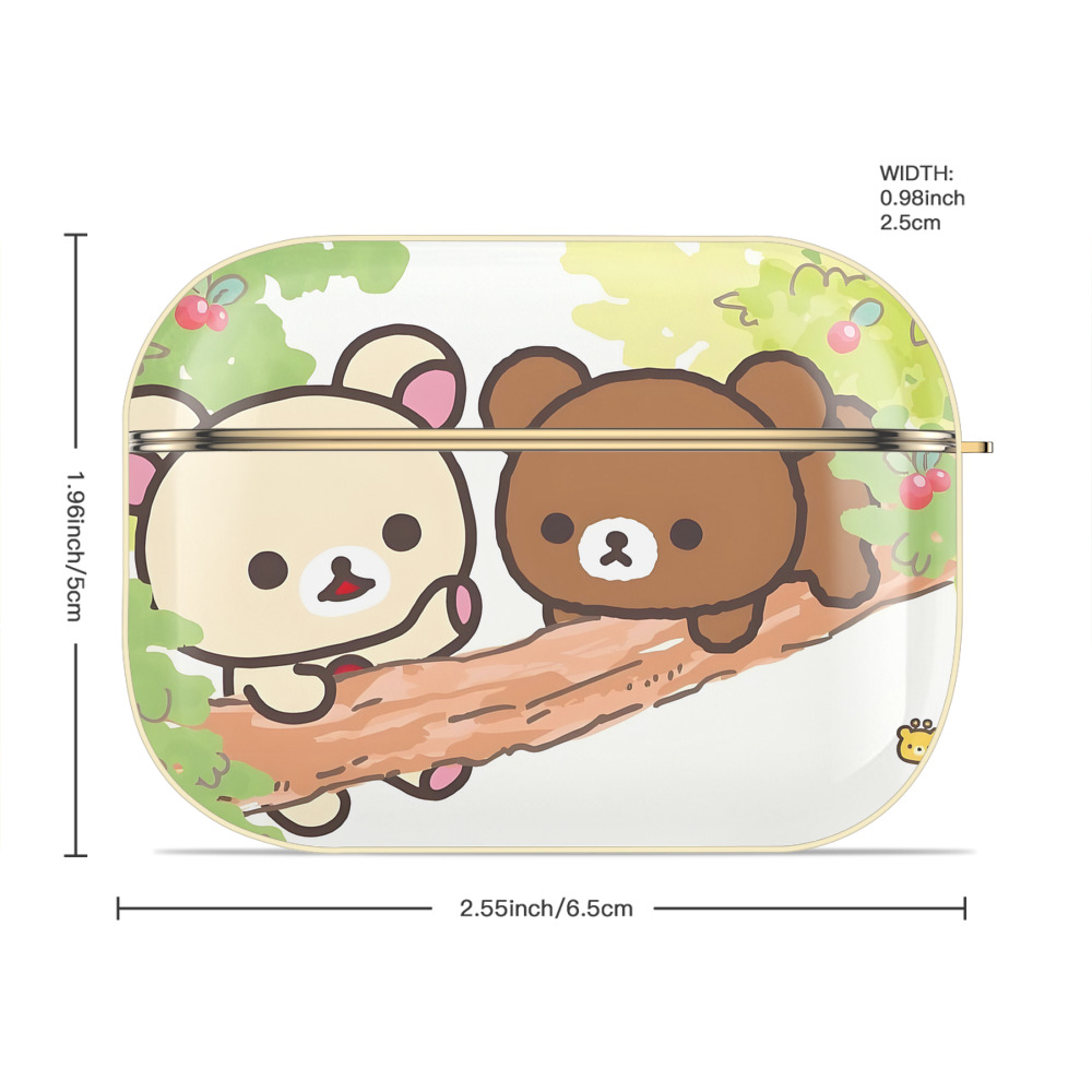 リラックマ リラックマ キイロイトリ Rilakkuma Korilakkuma Kiiroitori 【AirPods Pro用】ハードシェル保護ケース｜耐衝撃・防指紋・カラビナ付き商品仕様