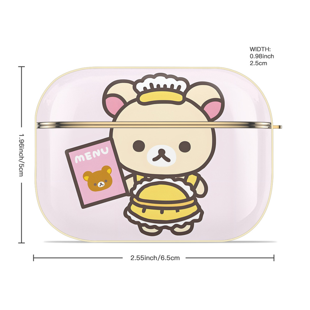 リラックマ リラックマ キイロイトリ Rilakkuma Korilakkuma Kiiroitori 【AirPods Pro用】ハードシェル保護ケース｜耐衝撃・防指紋・カラビナ付き商品仕様